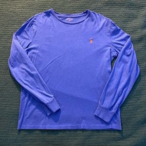 Polo Ralph Lauren Blue Long Sleeve with Orange Logo Medoum